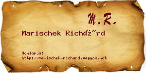 Marischek Richárd névjegykártya